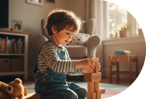 Happy young child at age 3